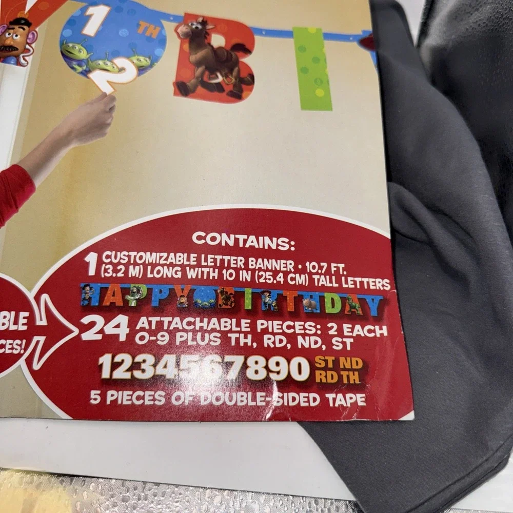 Toy Story Birthday Banner Large 10 Feet All Numbers Any Age Birthday Disney 24pc